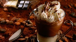 Delicious hot chocolate waiting for children and chocolate lovers.